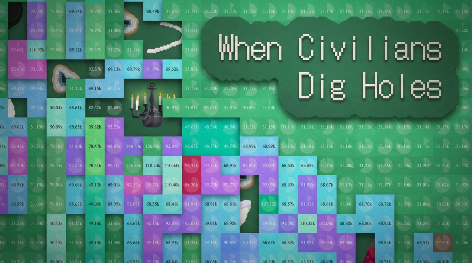 Play When Civilians Dig Holes online free - an addictive clicker browser game about digging to the Earth's core with a worm crew.