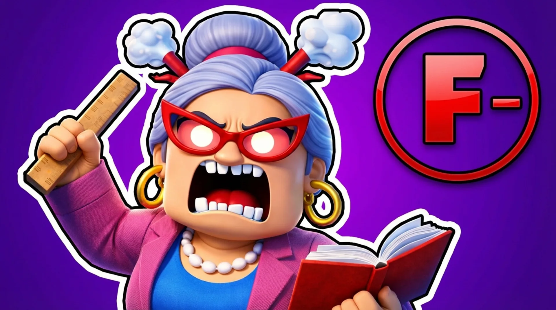 Play Escape From School: Angry Teacher! online free - a tense stealth adventure and obby parkour browser game.