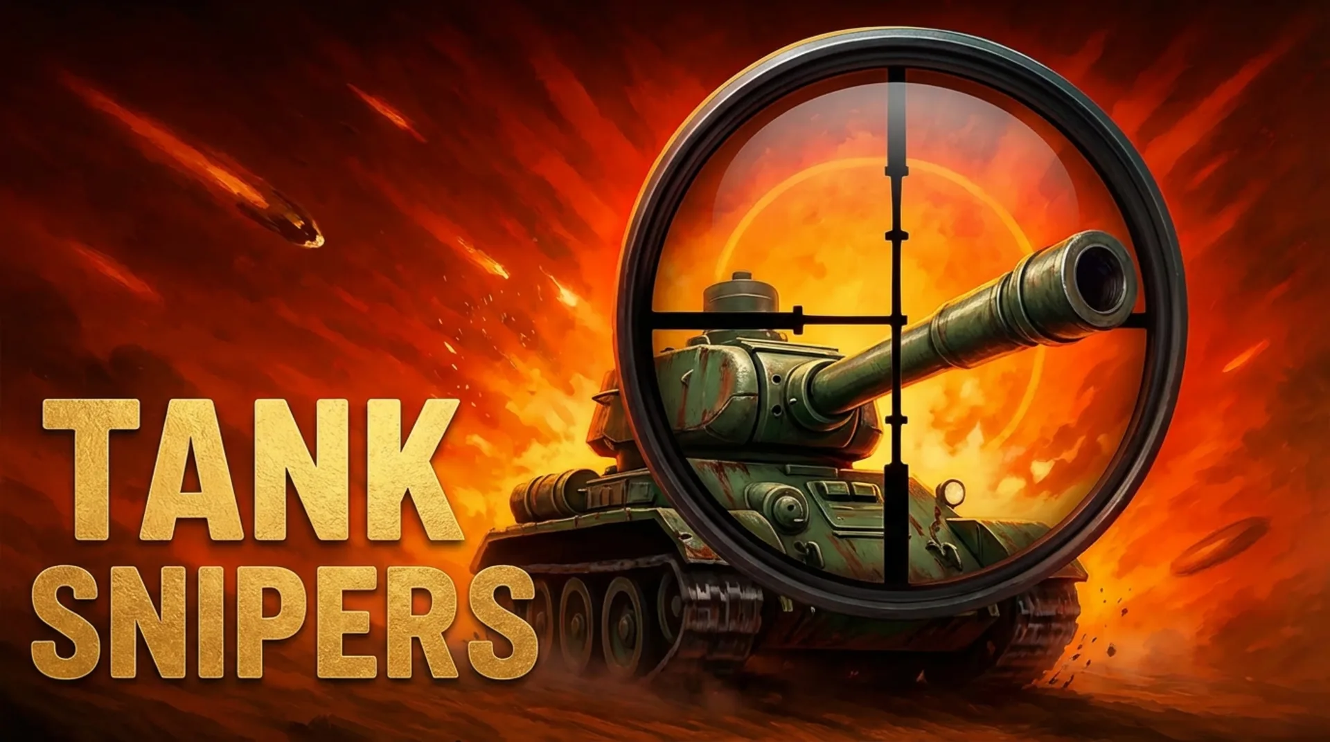 Play Tank Snipers online free, a 3D Action game with realistic ballistics and WWII tank combat. No download required.
