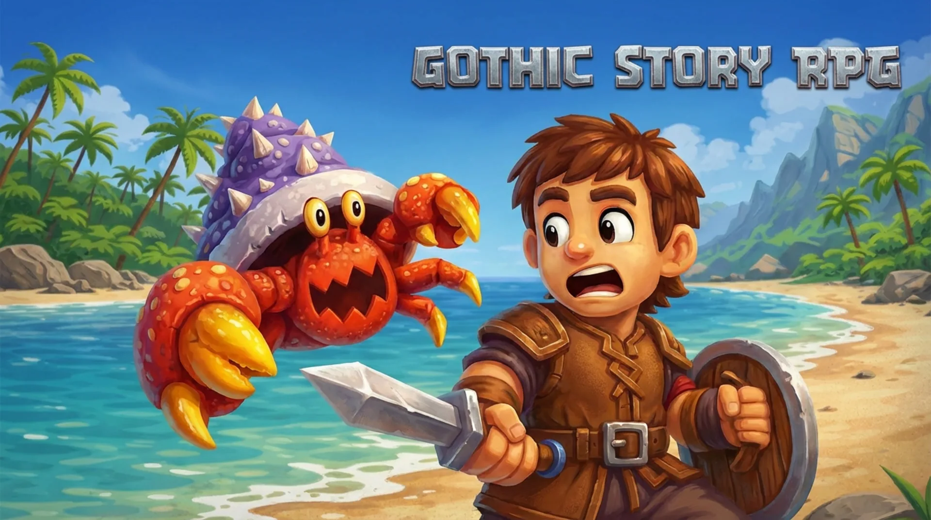 Play Gothic Story RPG online free, a top-down medieval adventure RPG with crafting and base-building.