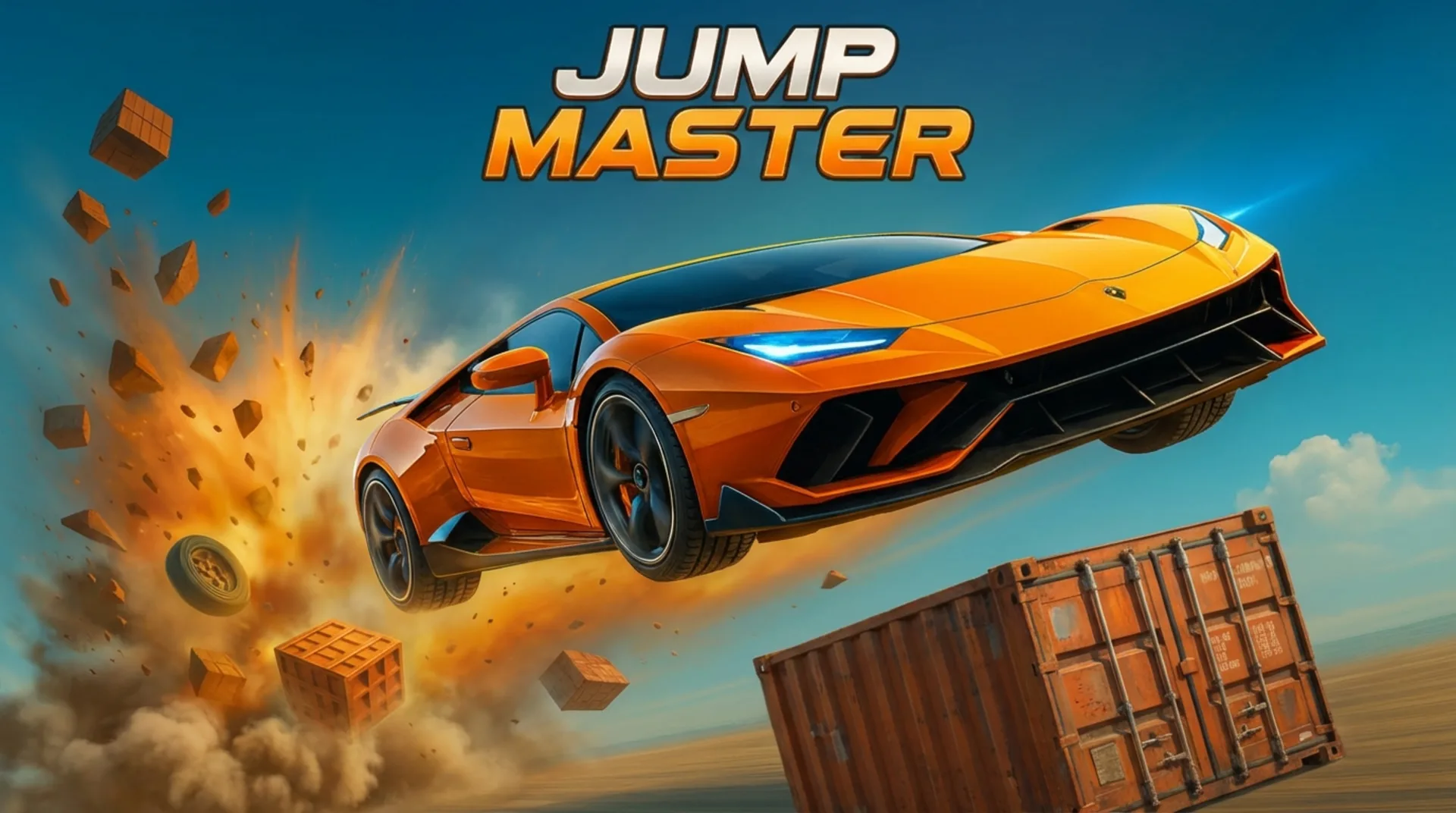 Play Jump Master: Car Racing online free, a 3D driving game focused on high-skill jumps, stunts, and browser-based racing action.