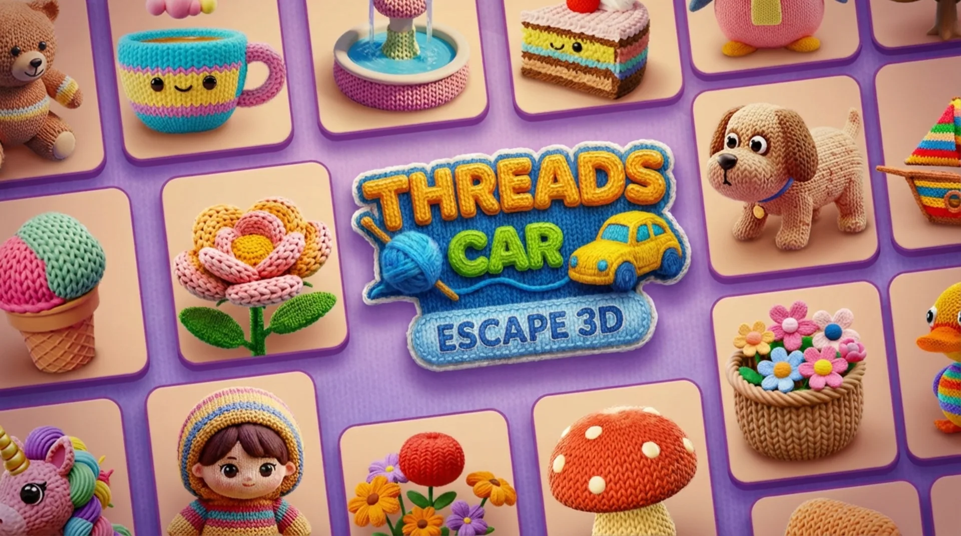 Play Threads Car Escape 3D online free – a relaxing puzzle game where you untangle yarn threads to free colorful cars.