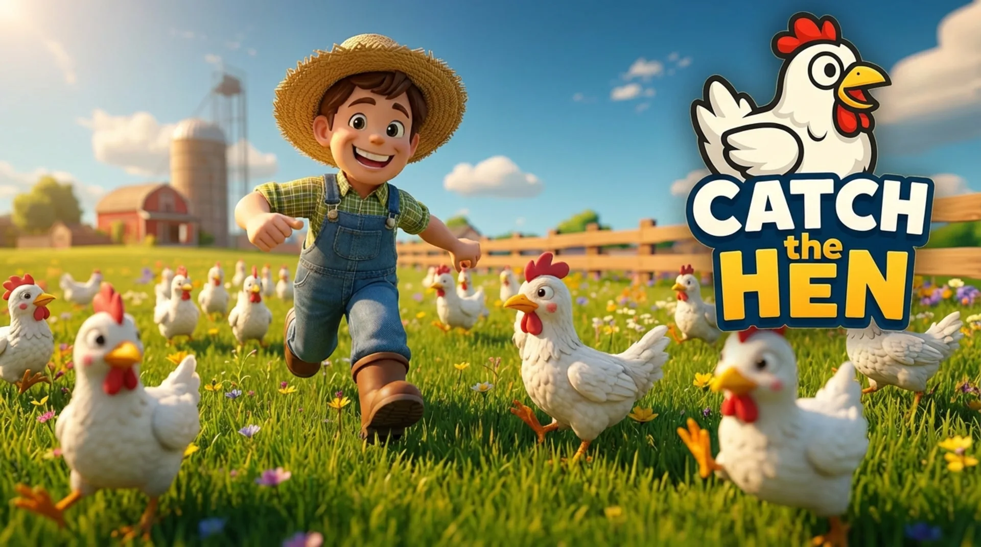Play Catch the Hen online free - a fun casual arcade game where you dash to catch chickens on a farm. Instant browser gameplay.