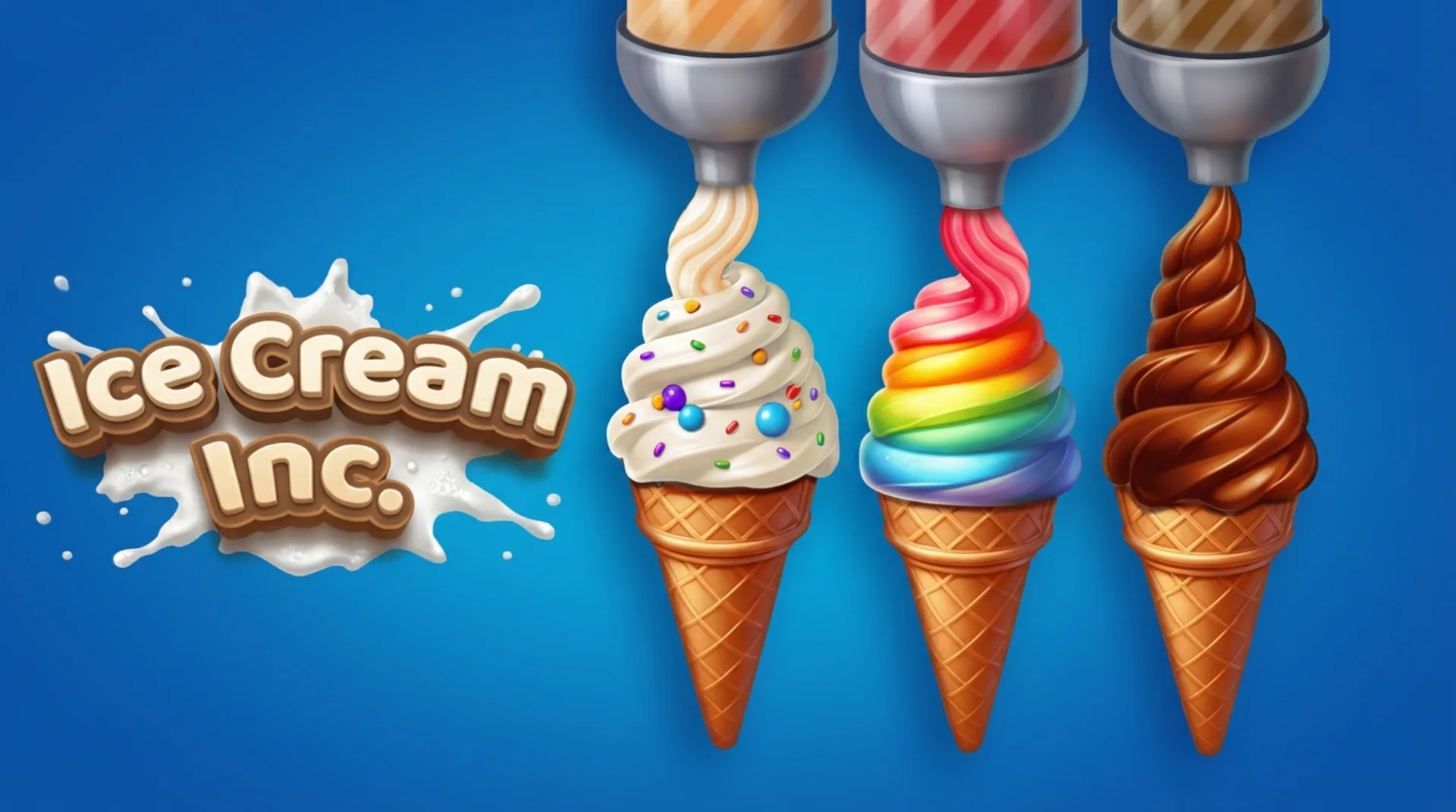 Play Ice Cream Inc. online free - a casual browser game about making perfect, physics-based ice cream swirls.