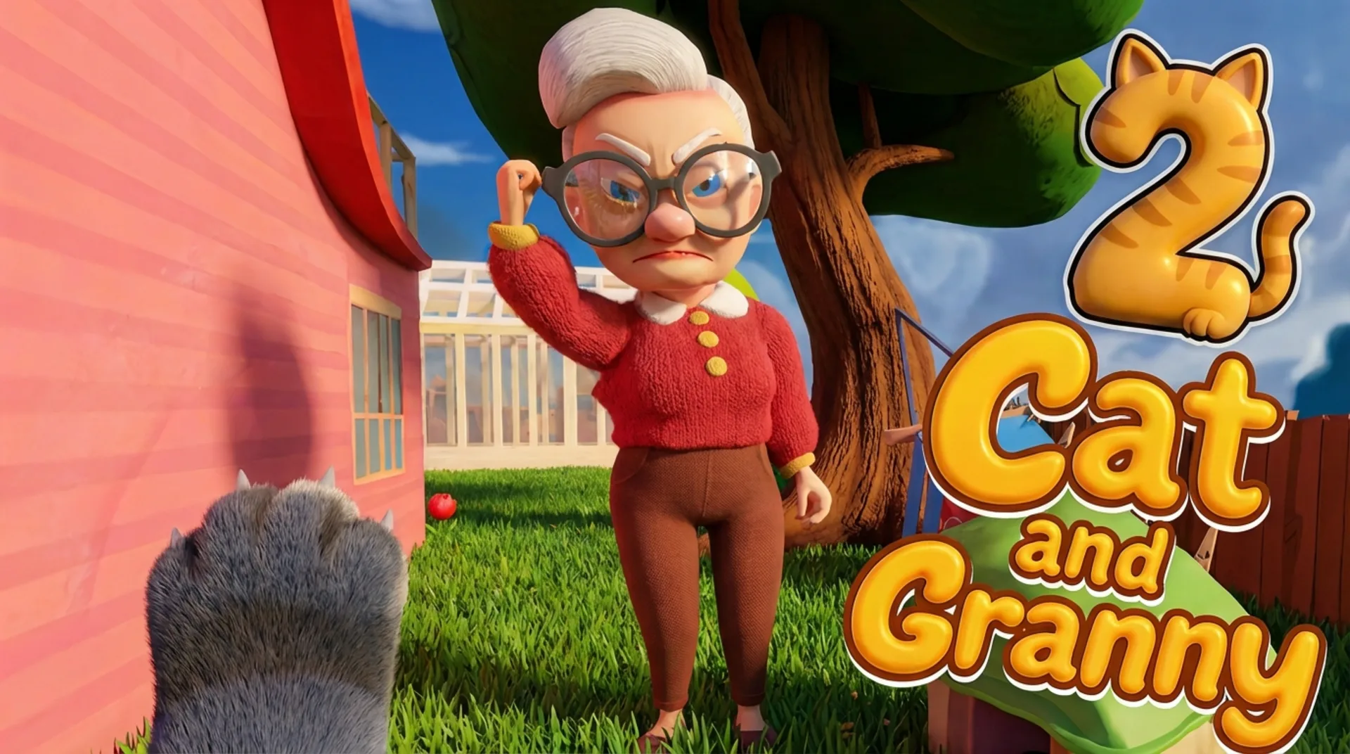 Play Cat and Granny 2, a casual physics destruction browser game. Cause chaos with Granny and her cat for free online.