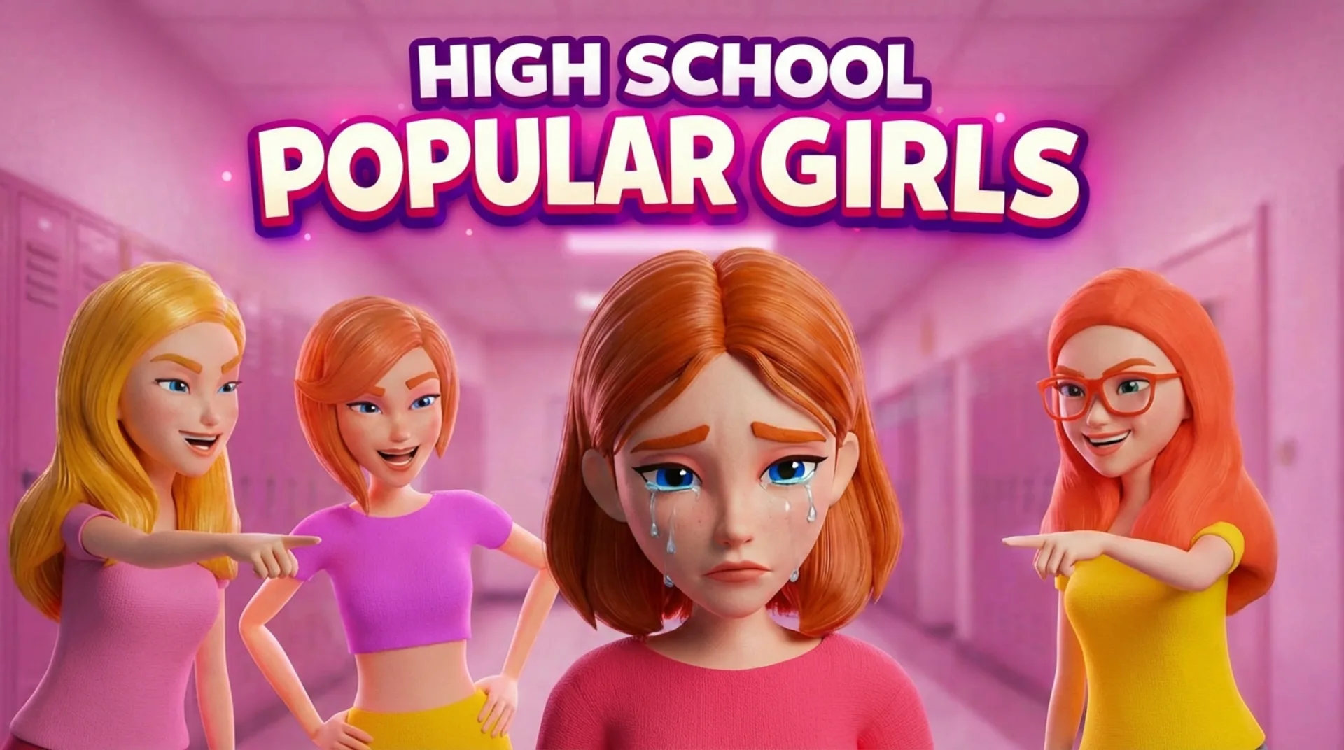 Play High School Popular Girls online free - a casual choice-based social simulation browser game.