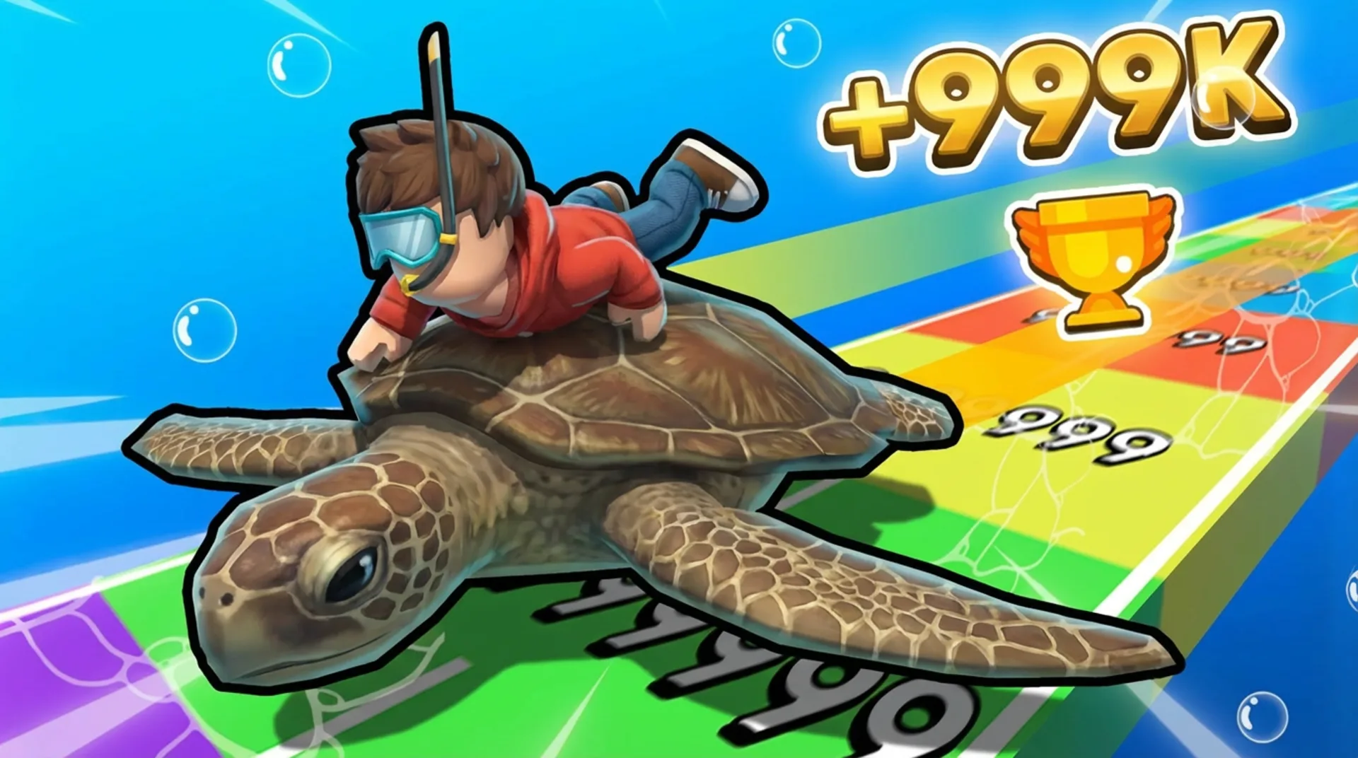 Play Obby Fish Challenge: Ride online free, a casual browser game with a fish navigating vibrant underwater caverns.