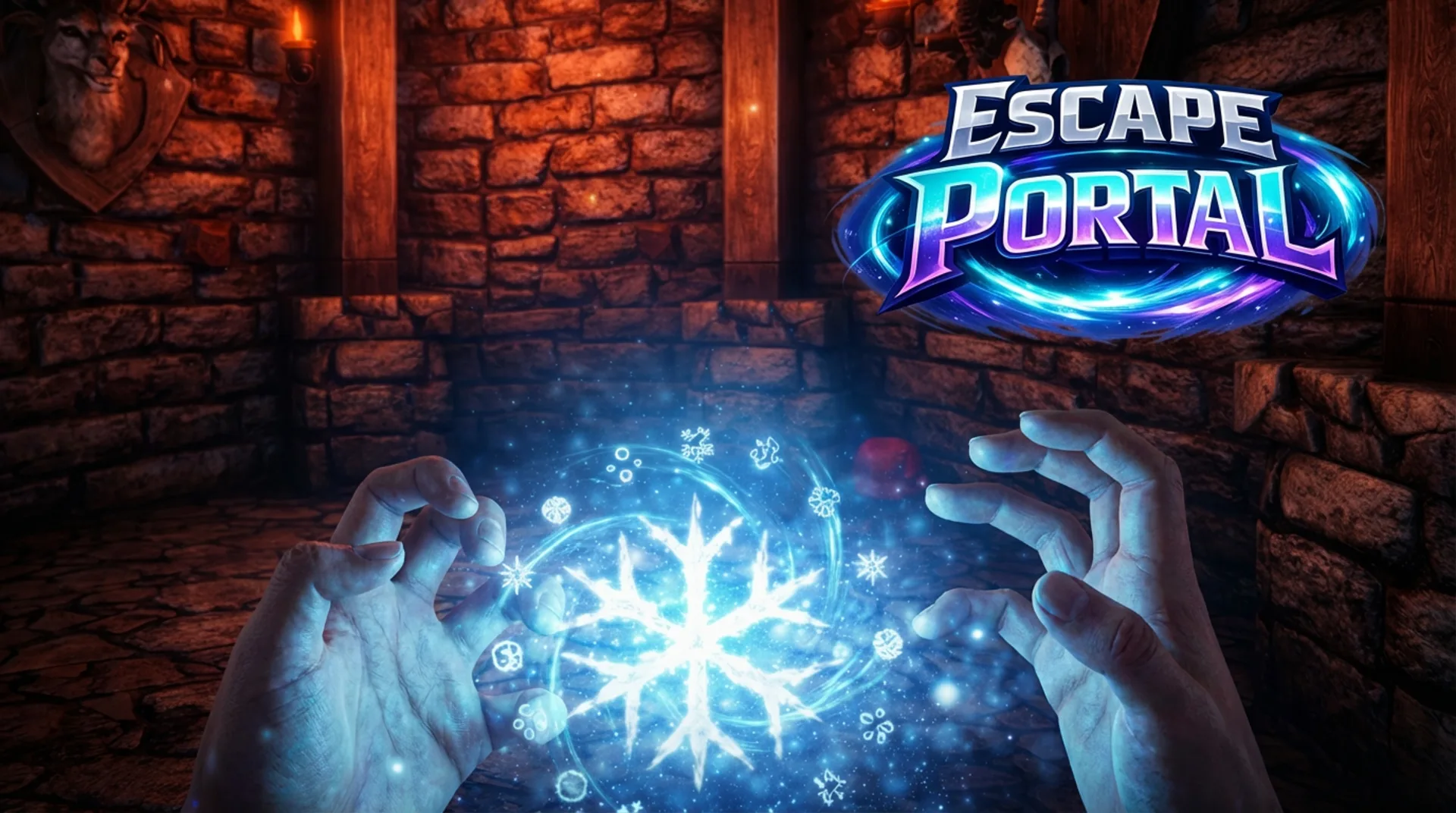 Play Escape Portal online free, a dark adventure browser game. Jump through catacombs and escape the portal to win.