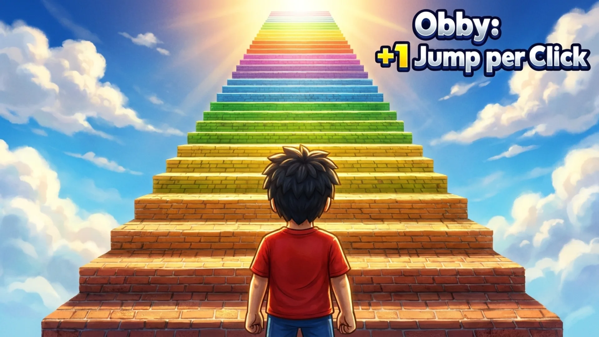 Play Obby: +1 Jump per Click online free - an addictive clicker obby game where you boost your jump power to clear obstacles.