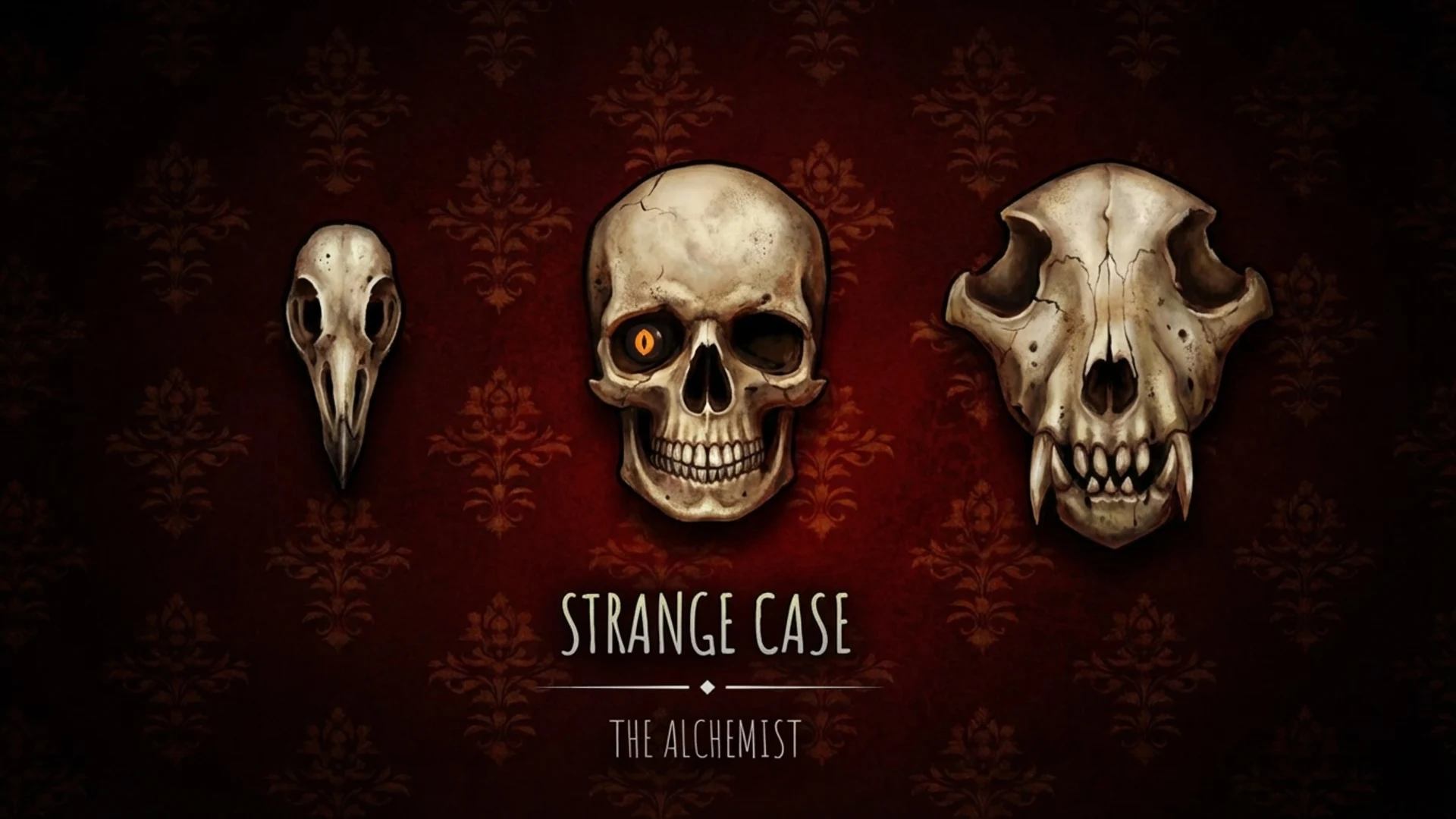 Play Room Escape: Strange Case puzzle game online free. A hand-drawn point-and-click mystery browser game with logic puzzles.