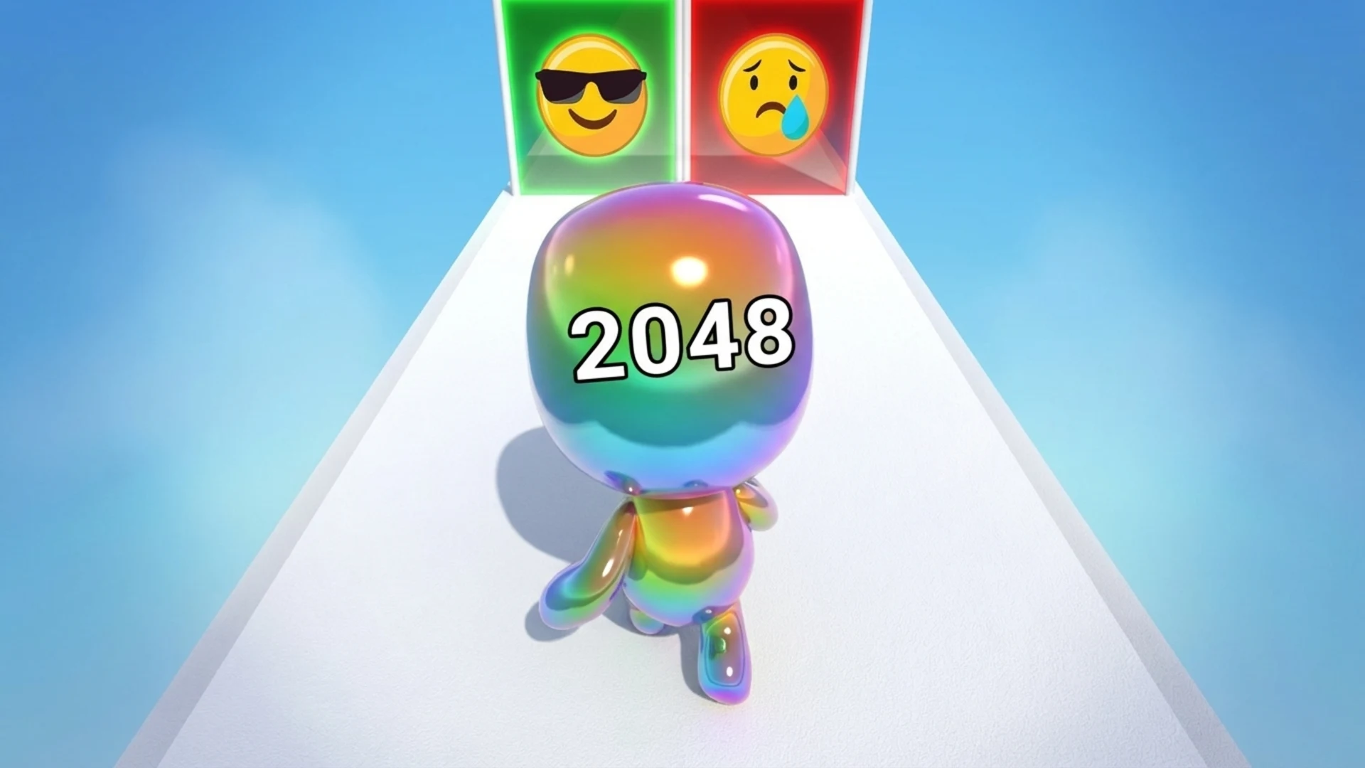 Play Man Runner 2048 online free - an addictive Casual runner game with a 2048 merge mechanic and challenging obstacles.