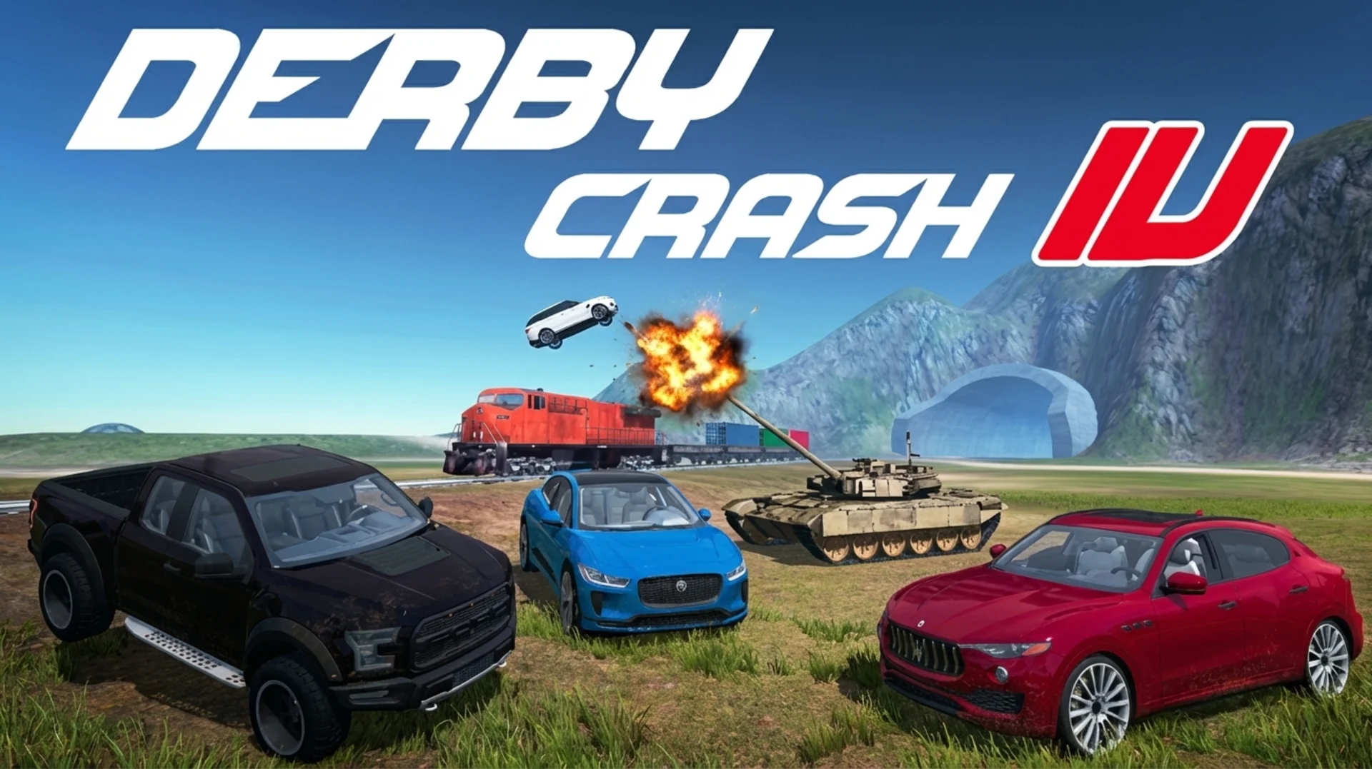 Play Derby Crash 4 online free - an open-world driving game with realistic vehicle deformation and spectacular sandbox crashes.