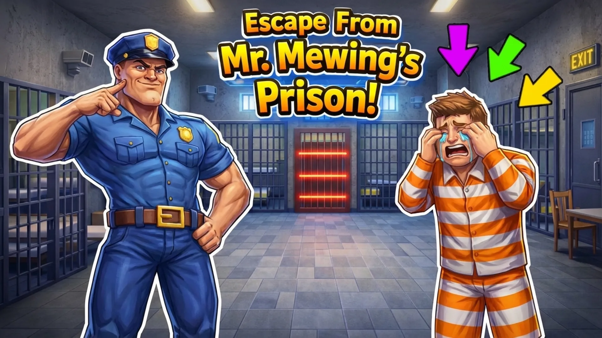 Play Escape From Mr.Meawing's Prison! online free - a top-down stealth adventure game with an adaptive AI guard.