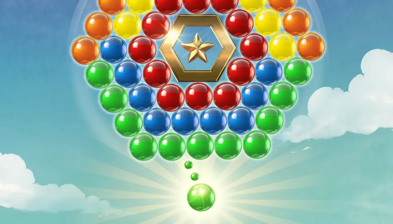 Play Little Fox: Bubble Spinner Pop online free, a fun physics-based puzzle browser game with a spinning bubble cluster.