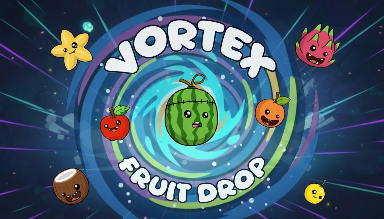 Play Vortex Fruit Drop online free - an addictive arcade fruit merging browser game with a unique vortex mechanic.
