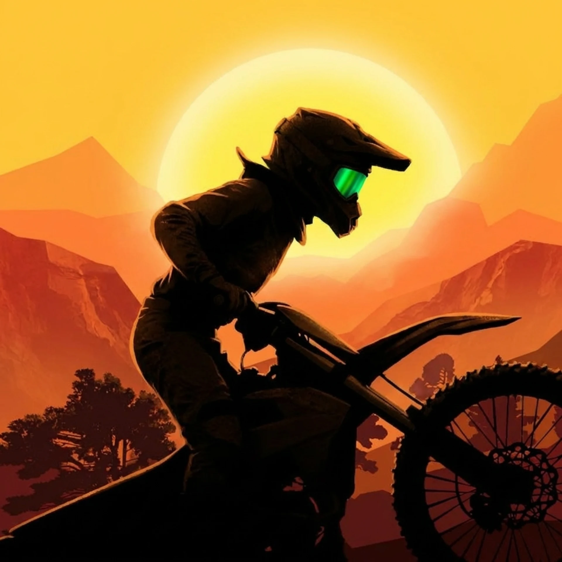 Sunset Bike Racing Icon