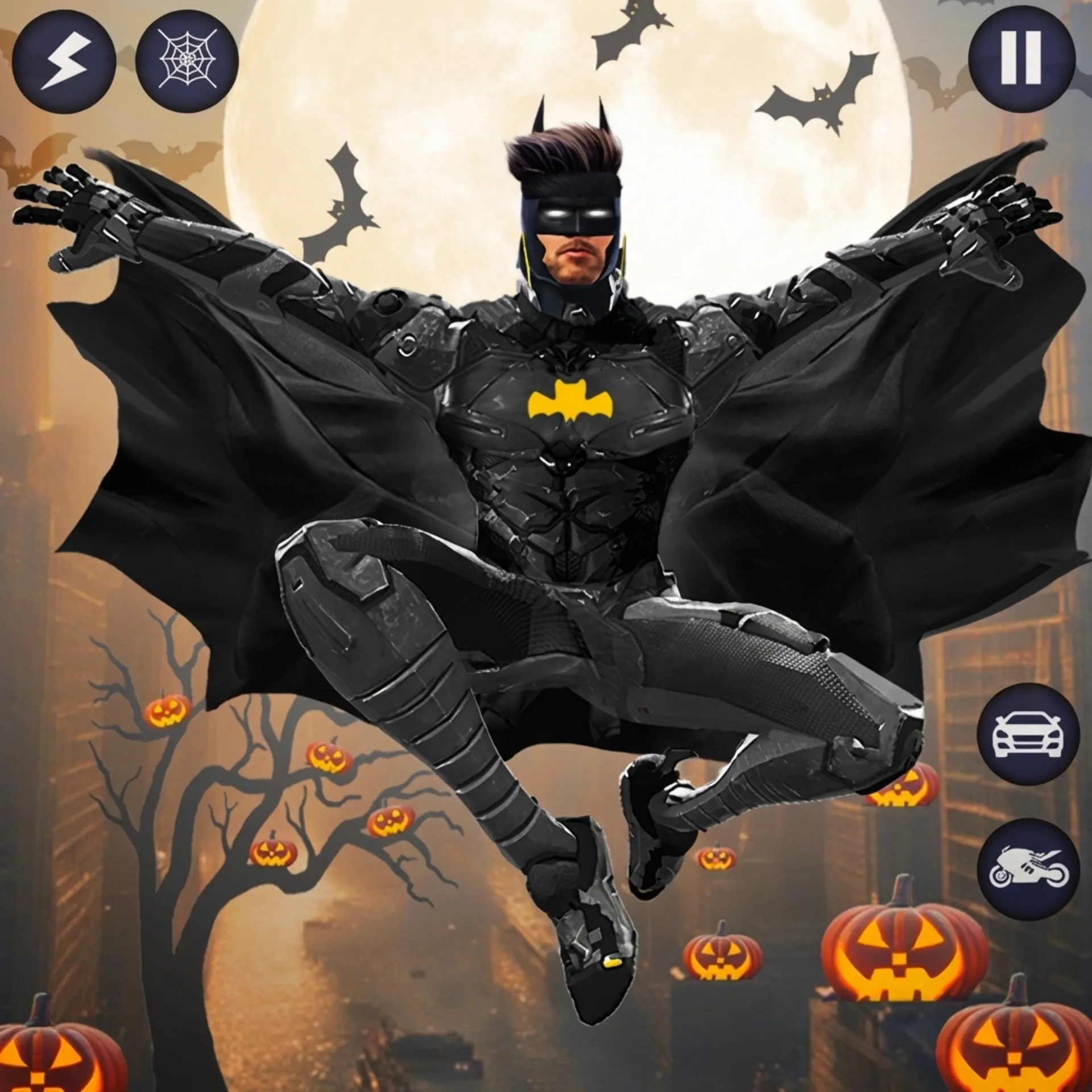 Flying Bat Robot Car Transform Game