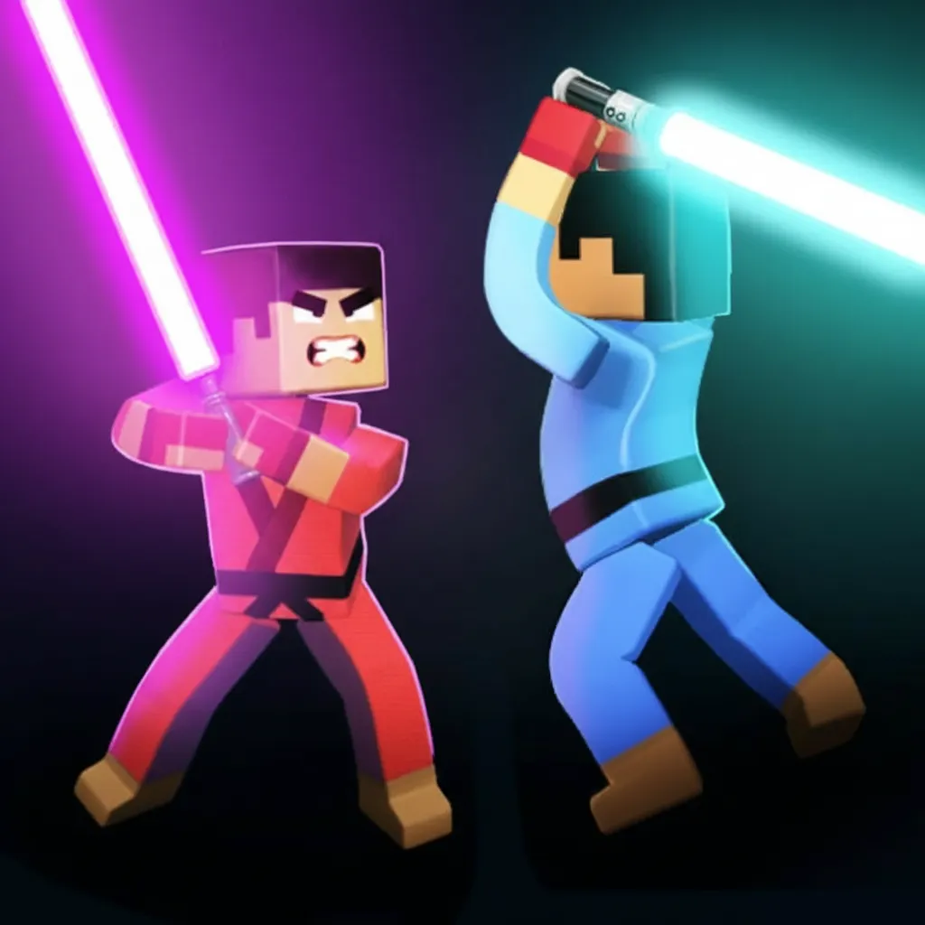 3D Block Gladiator: Sword Draw