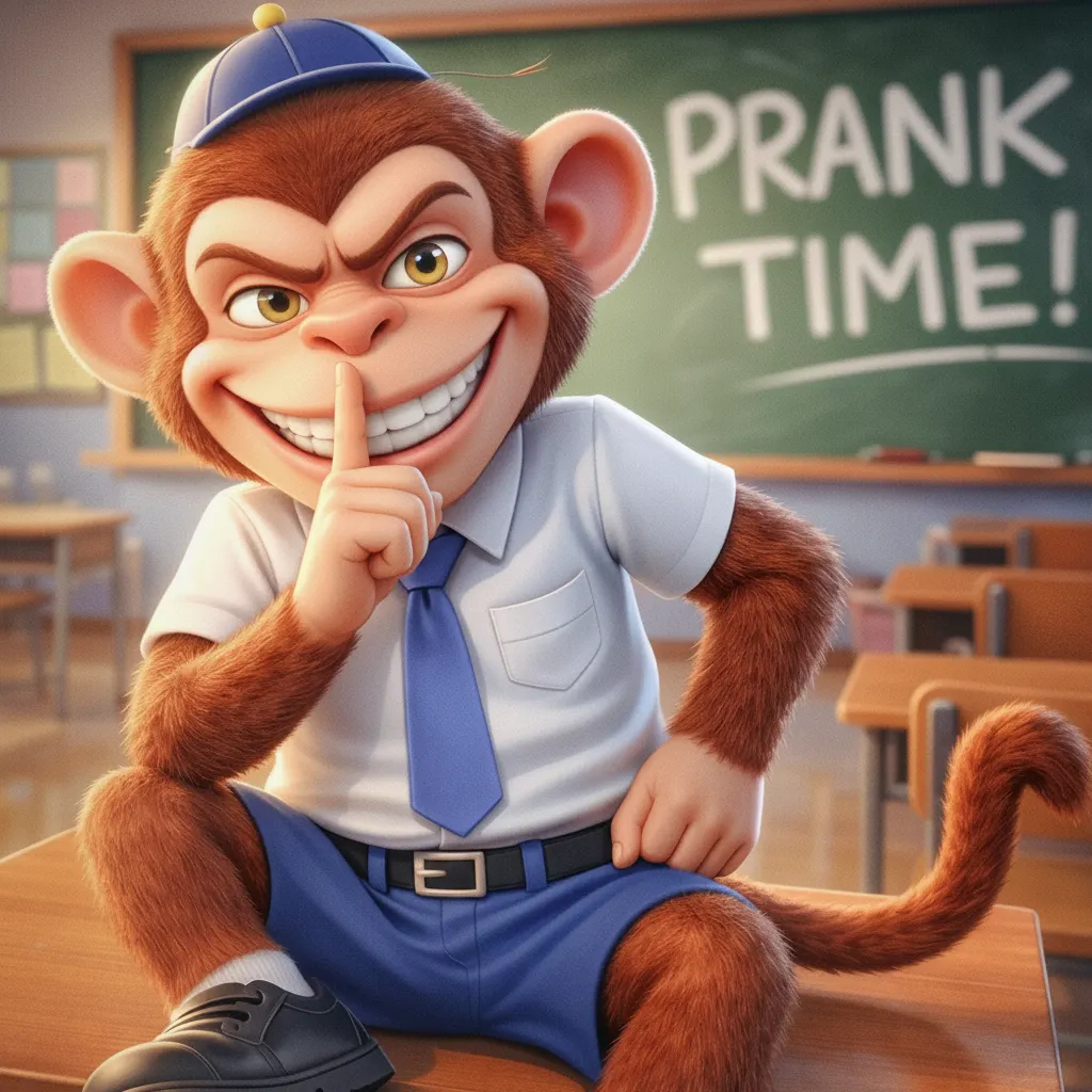 Monkey School Prank Icon