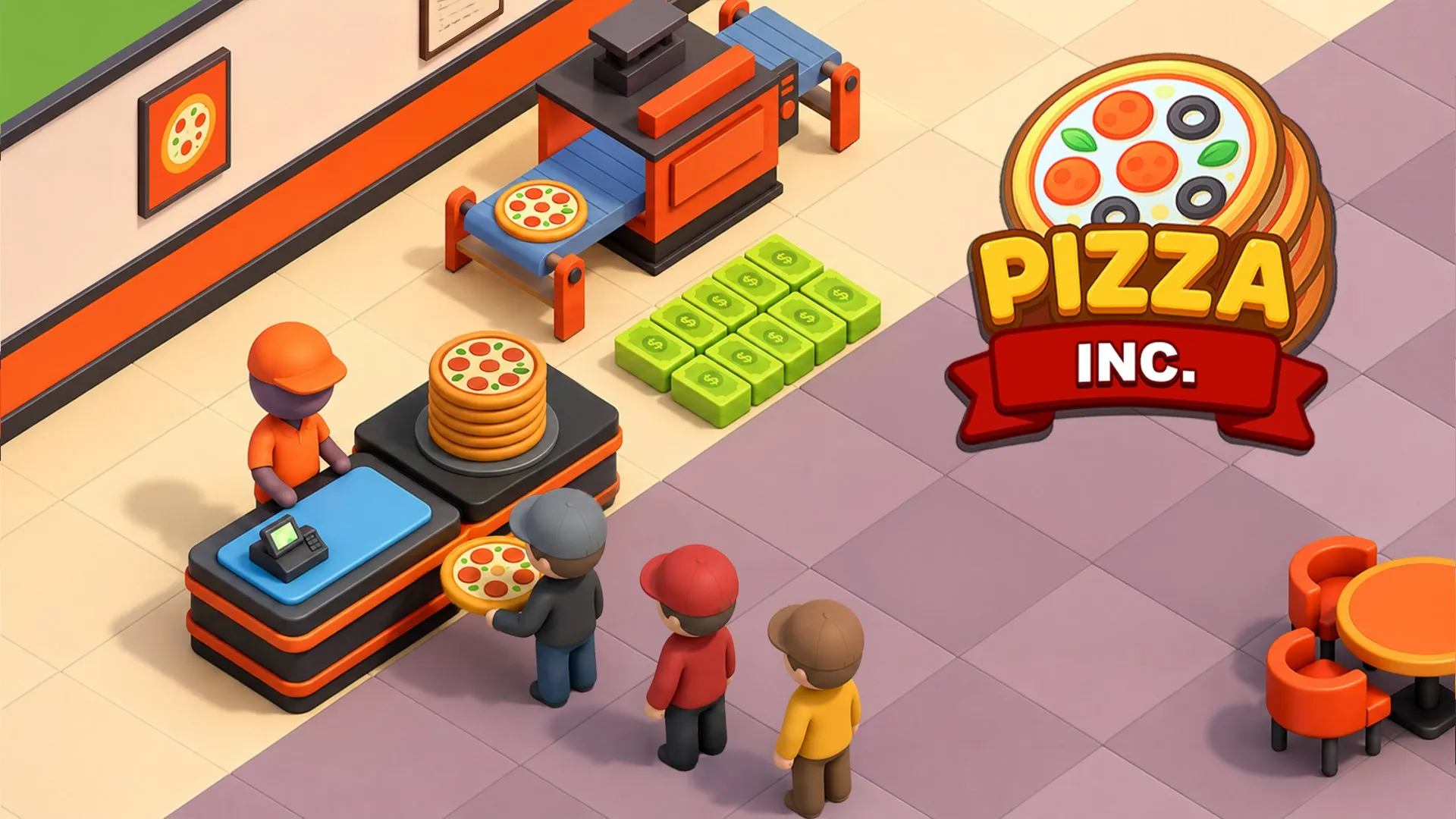 Play Pizza Inc. online free, a simulation browser game. Manage staff and upgrades to build your growing pizza empire.