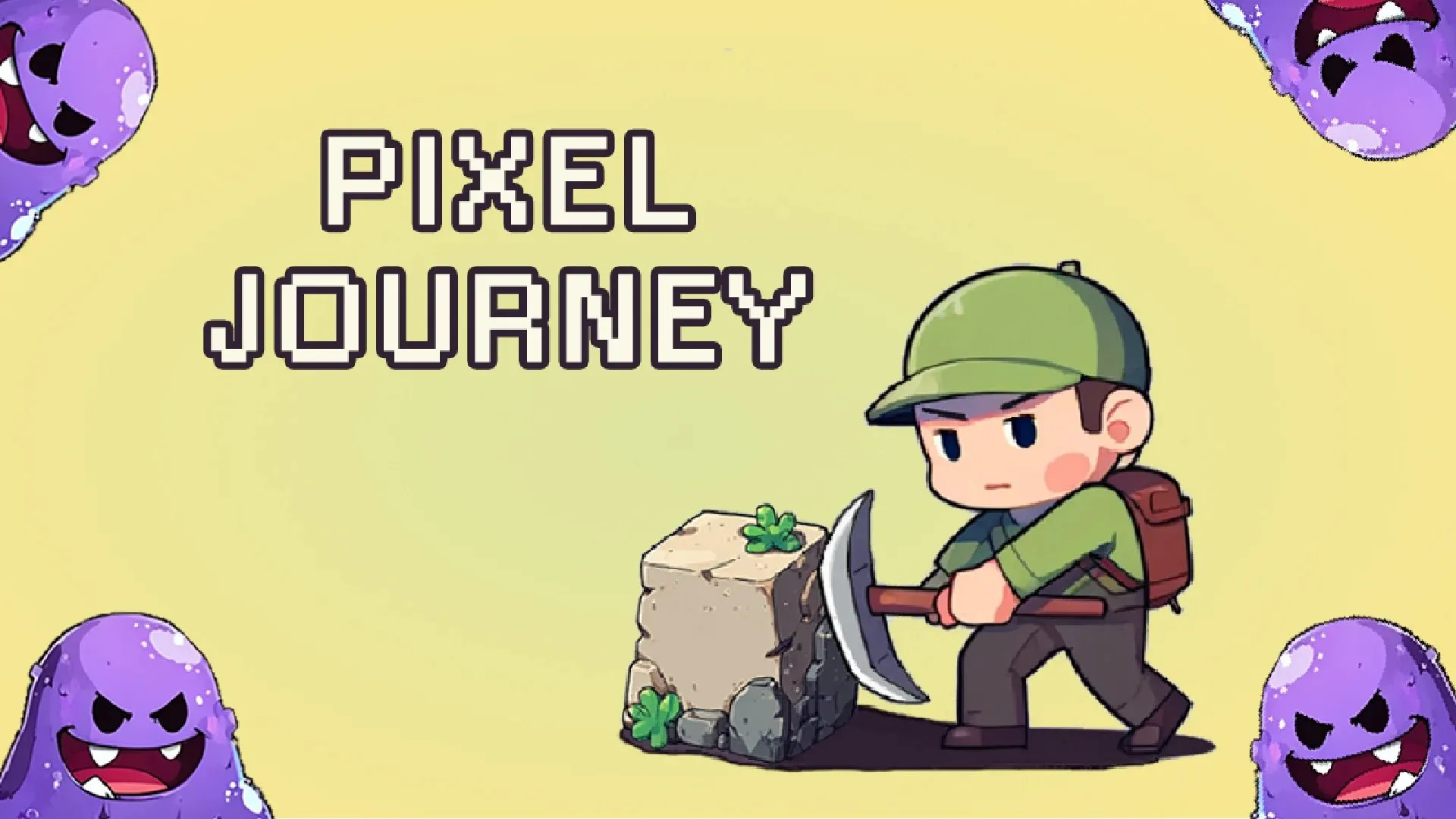 Play Pixel Journey online free, a cozy adventure browser game with crafting and exploration in a charming pixel world.