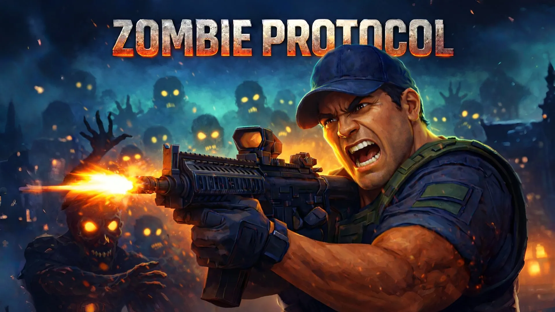 Play Zombie Protocol online free, an intense real-time strategy browser game where you defend against zombie waves.