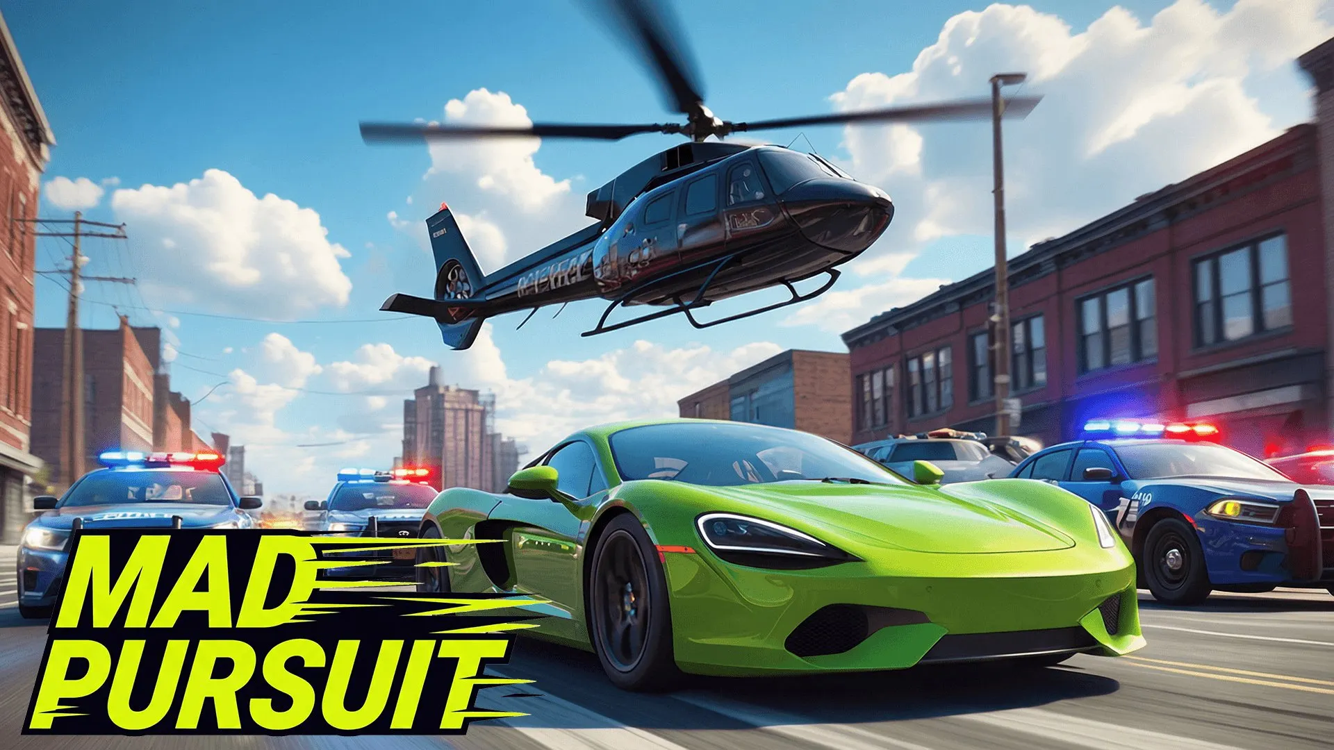 Play Mad Pursuit online free. A thrilling driving game where you evade police in a high-speed chase. No download needed.