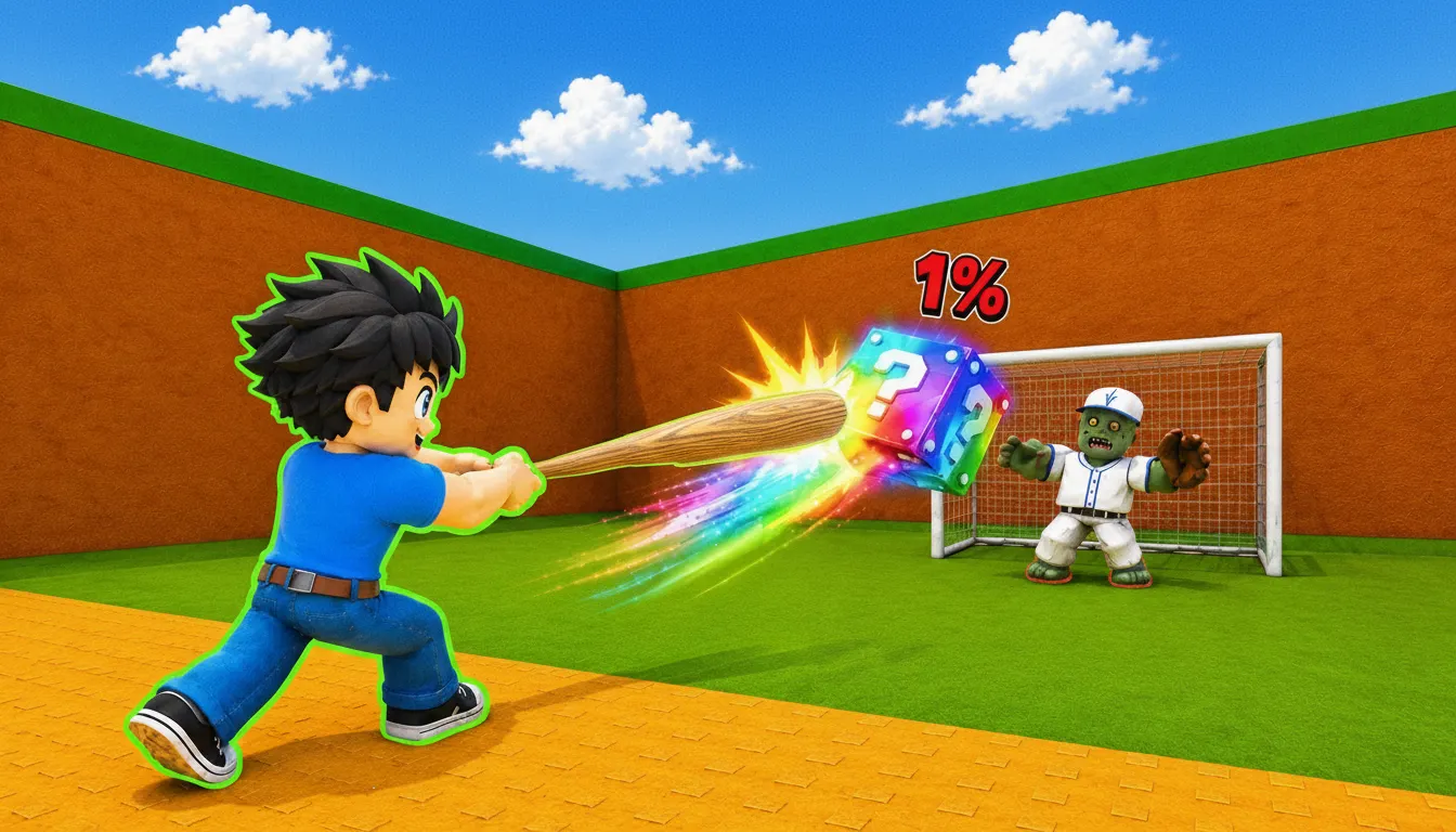 Play Baseball For Brainrot online free, a quirky arcade browser game about hitting lucky blocks and collecting creatures.
