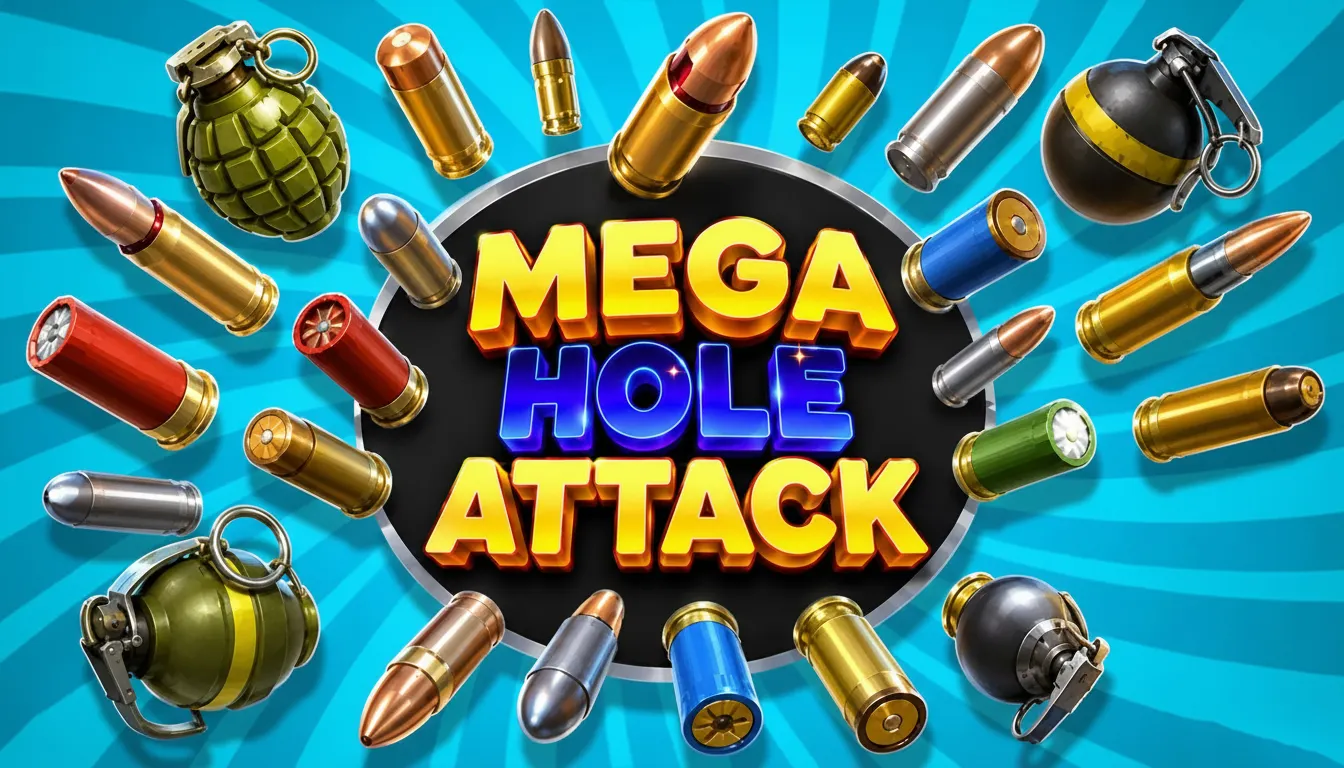 Play Mega Hole Attack online free, a chaotic arcade browser game where you swallow objects and weapons to defeat dragons.