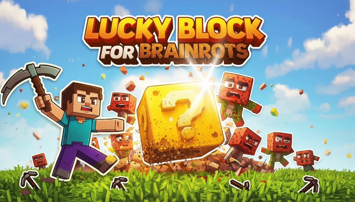 Play Lucky Blocks for Brainrots, a free online action browser game. Stack physics blocks to build a chaotic tower.