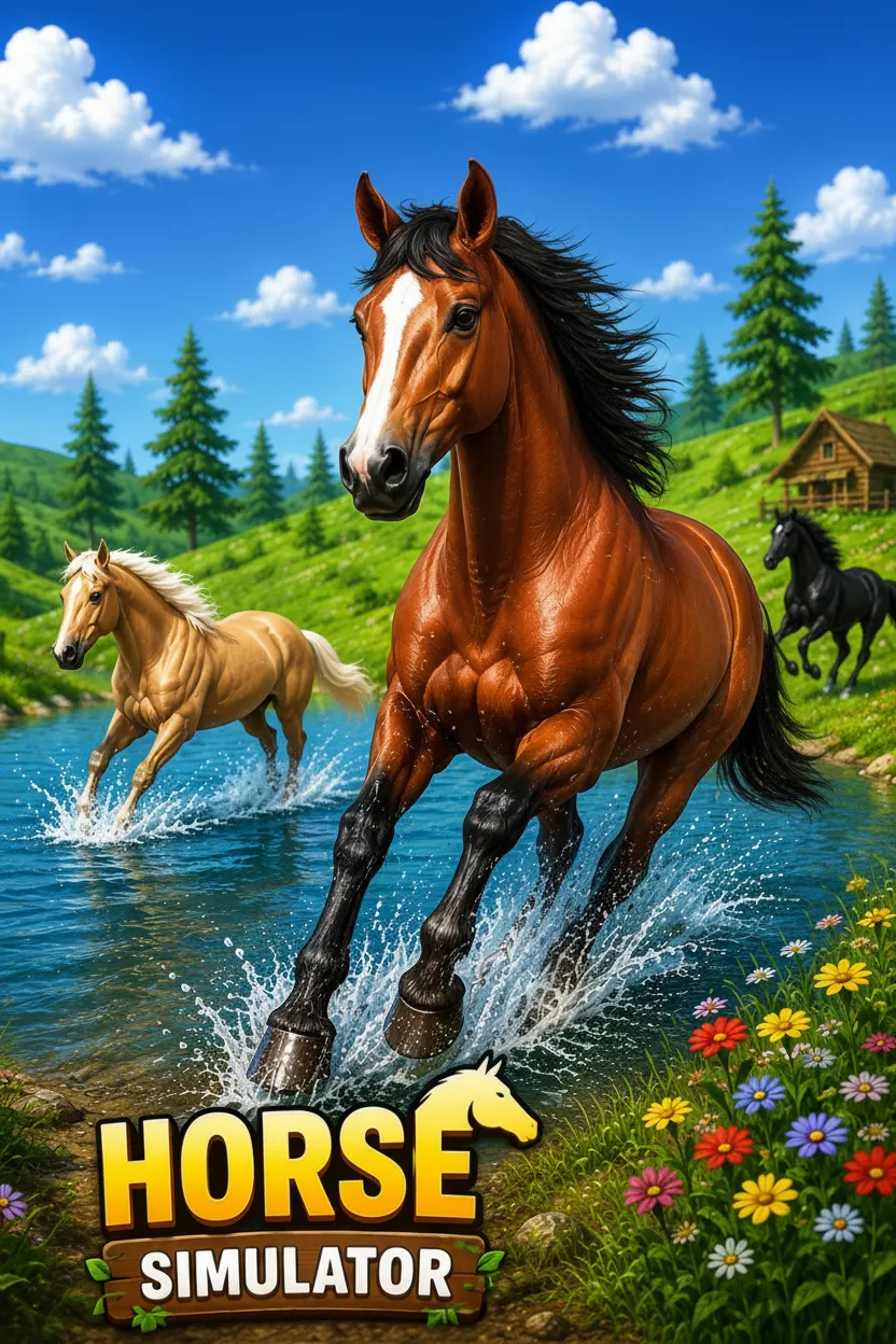 Wild Horse Simulator Racing Games