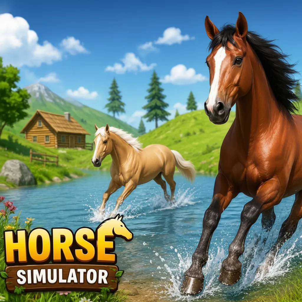Wild Horse Simulator Racing Games Icon