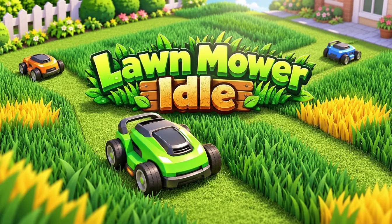 Play Lawn Mower Idle online free, an addictive clicker game where you upgrade a mower to clear procedurally generated lawns.